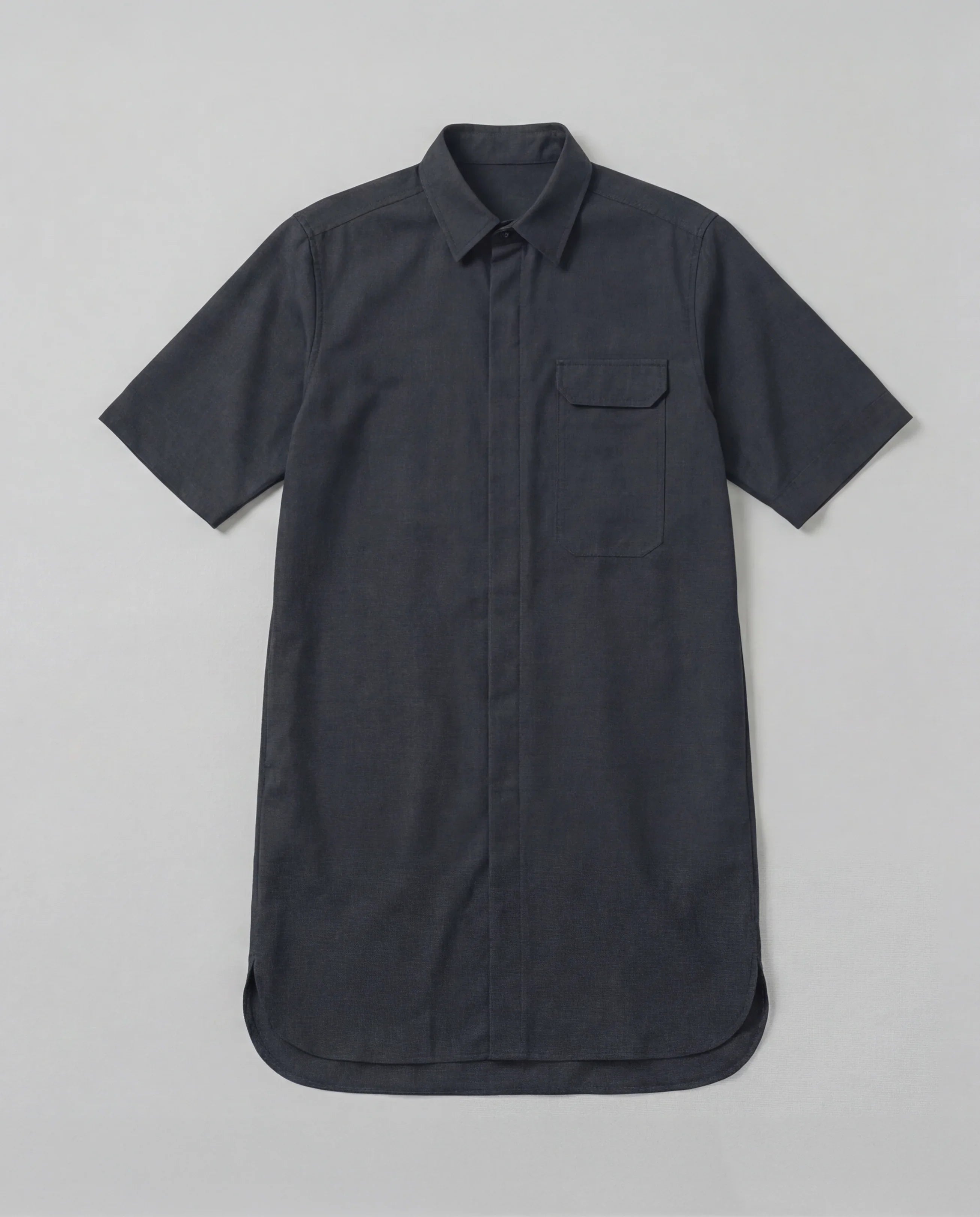 Boxy Minimalist Shift Dress - Black