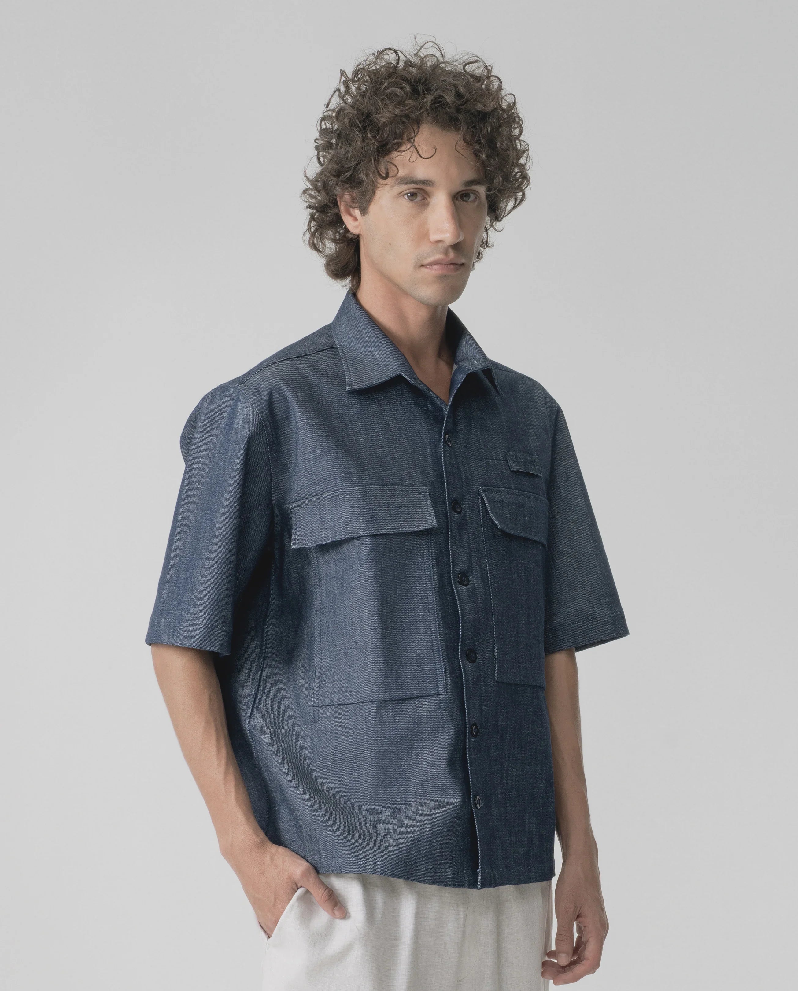 Regular Fit Double Side pocket - Dark Blue