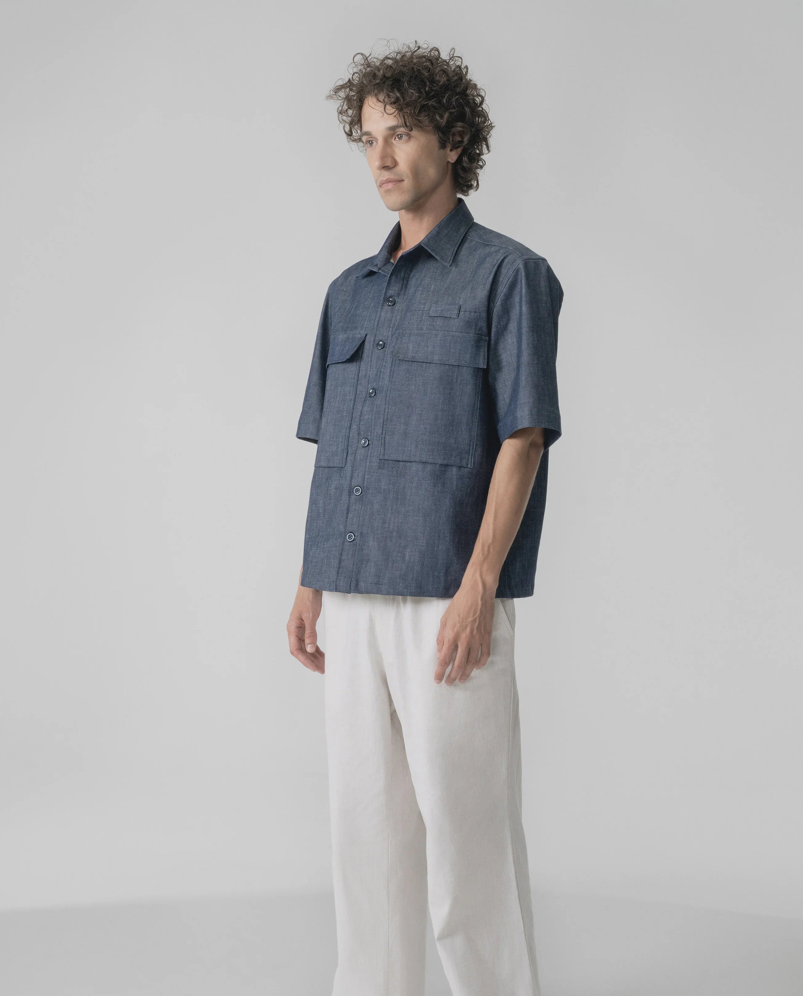 Regular Fit Double Side pocket - Dark Blue