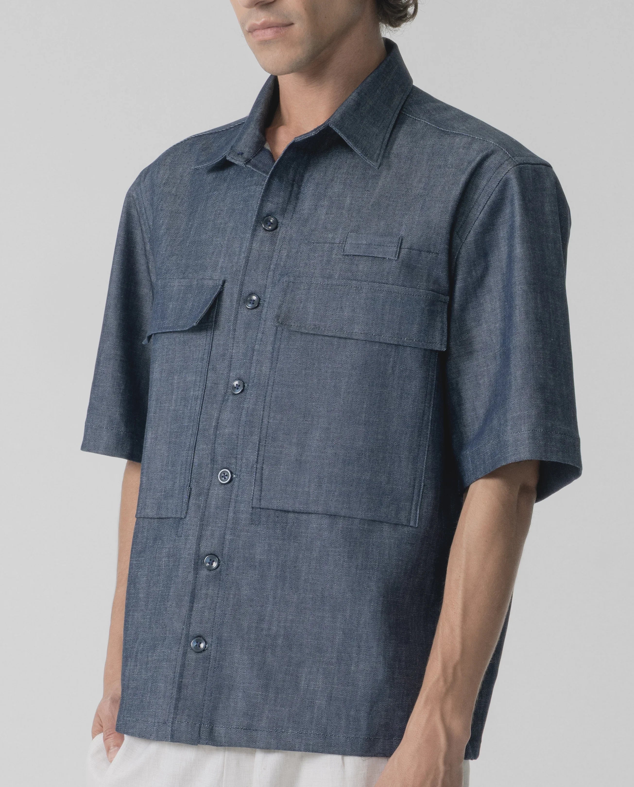 Regular Fit Double Side pocket - Dark Blue