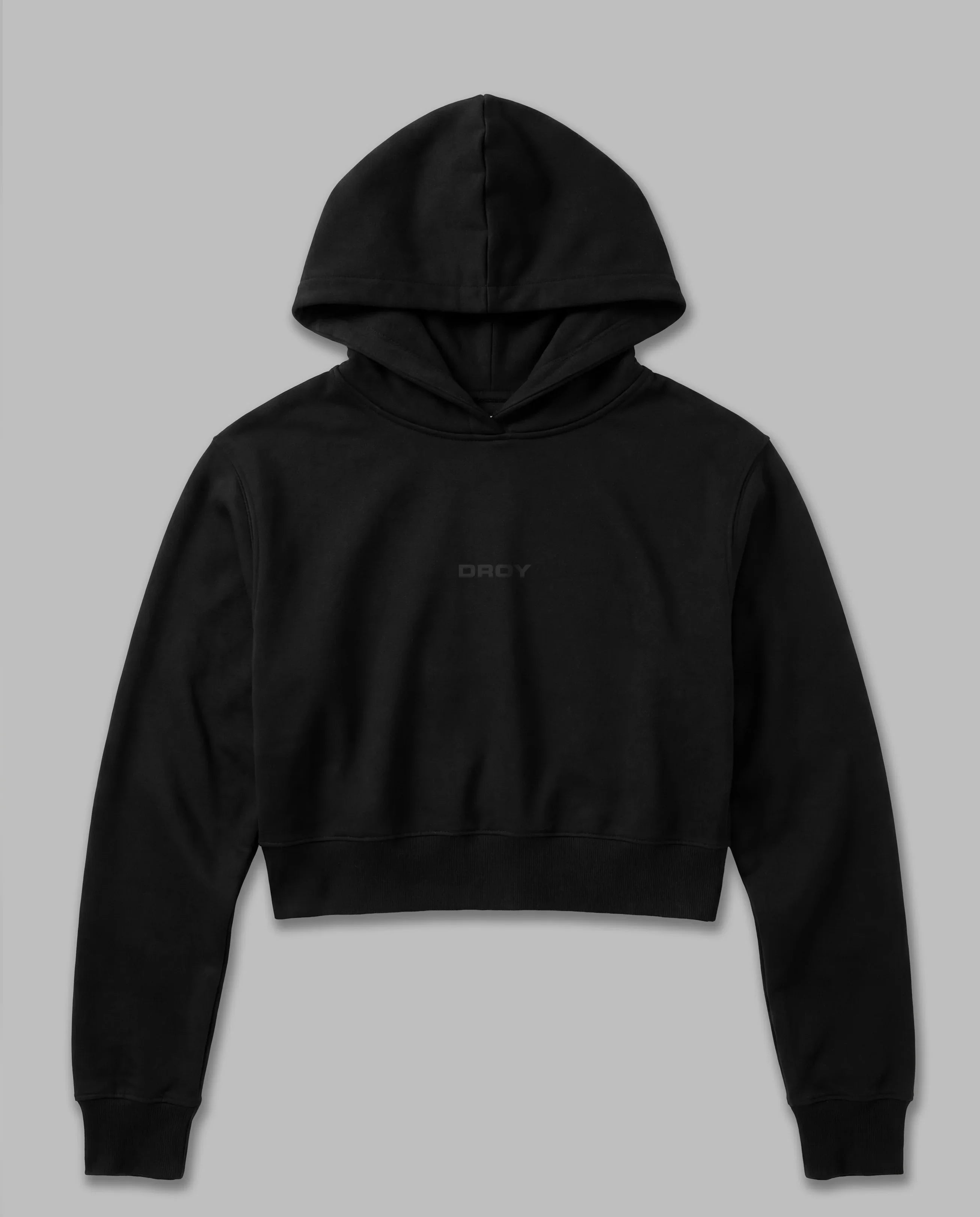 Crop Top Hoodie Black