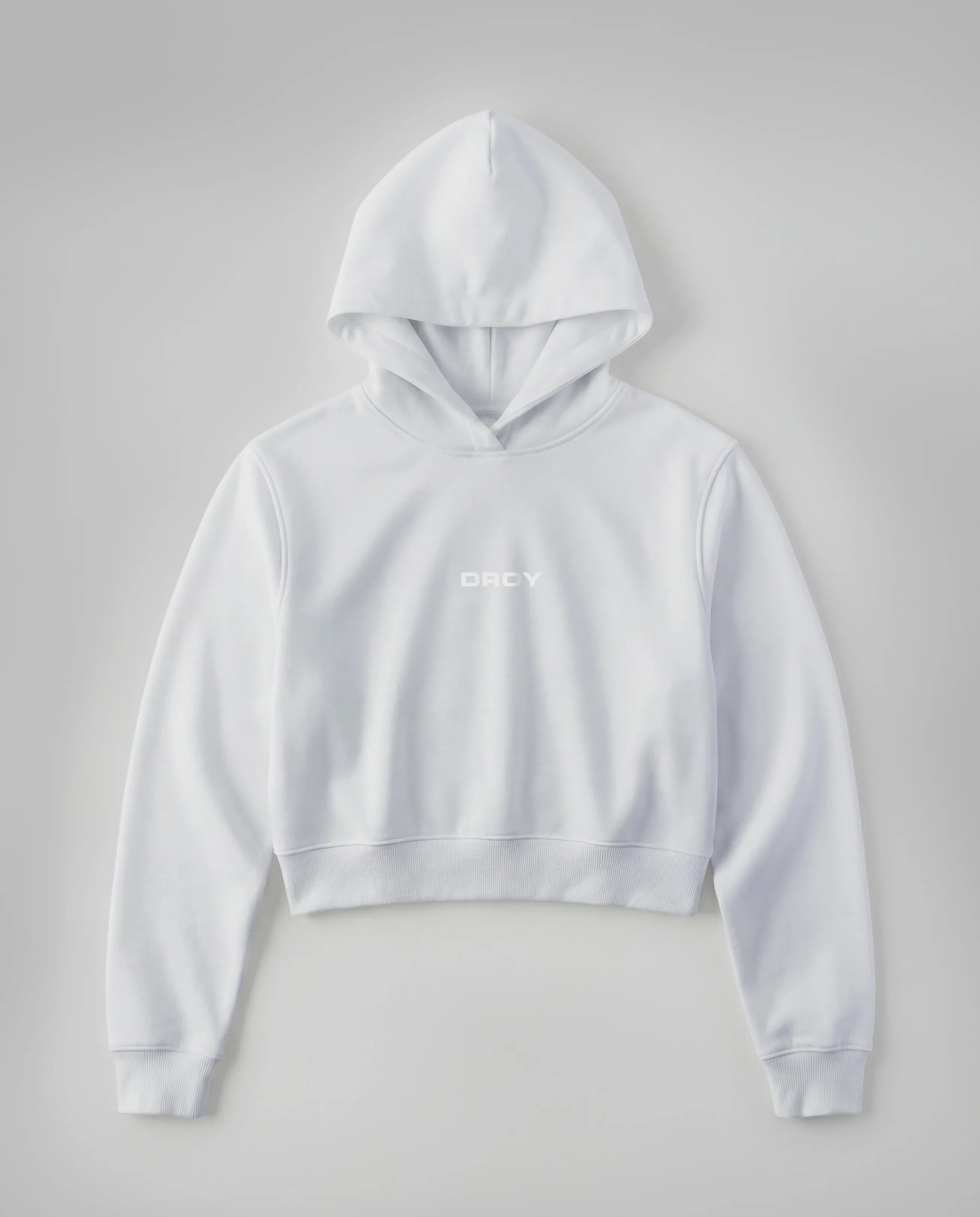 Crop Top Hoodie - White
