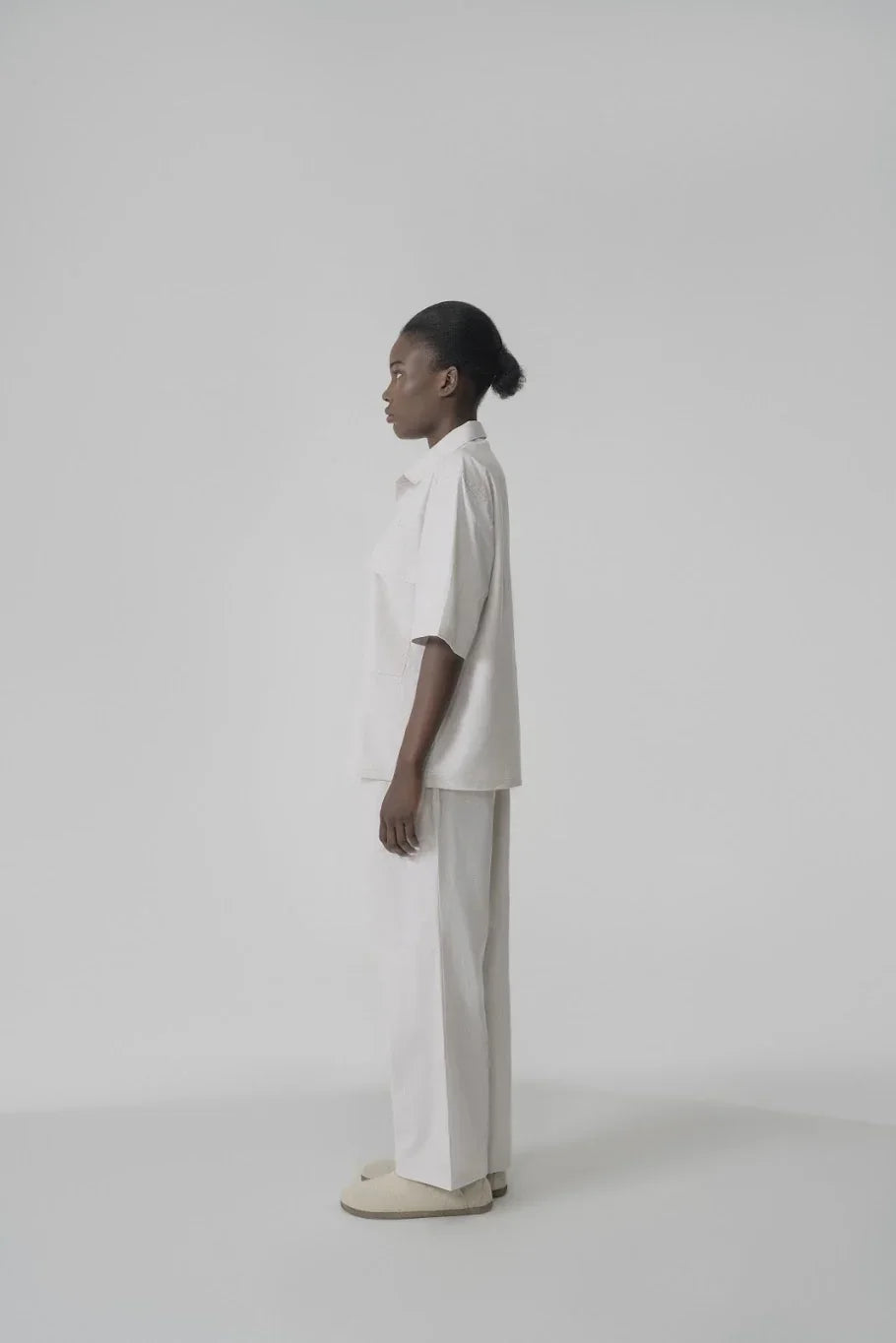 Monochrome Utilitarian Co-Ord-White